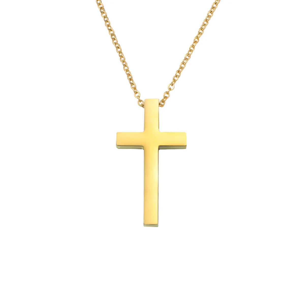 Fashion Cross Stainless Steel Patchwork Pendant Necklace