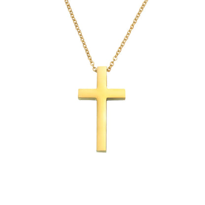 Fashion Cross Stainless Steel Patchwork Pendant Necklace