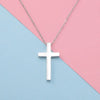 Fashion Cross Stainless Steel Patchwork Pendant Necklace