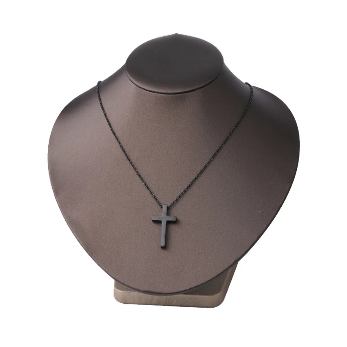 Fashion Cross Stainless Steel Patchwork Pendant Necklace