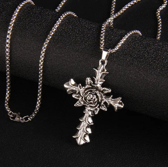 Fashion Cross 201 Stainless Steel Zinc Alloy Plating Unisex Pendant Necklace