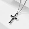 Fashion Cross Stainless Steel Plating Zircon Pendant Necklace 1 Piece