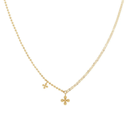 Fashion Cross Titanium Steel Plating Pendant Necklace