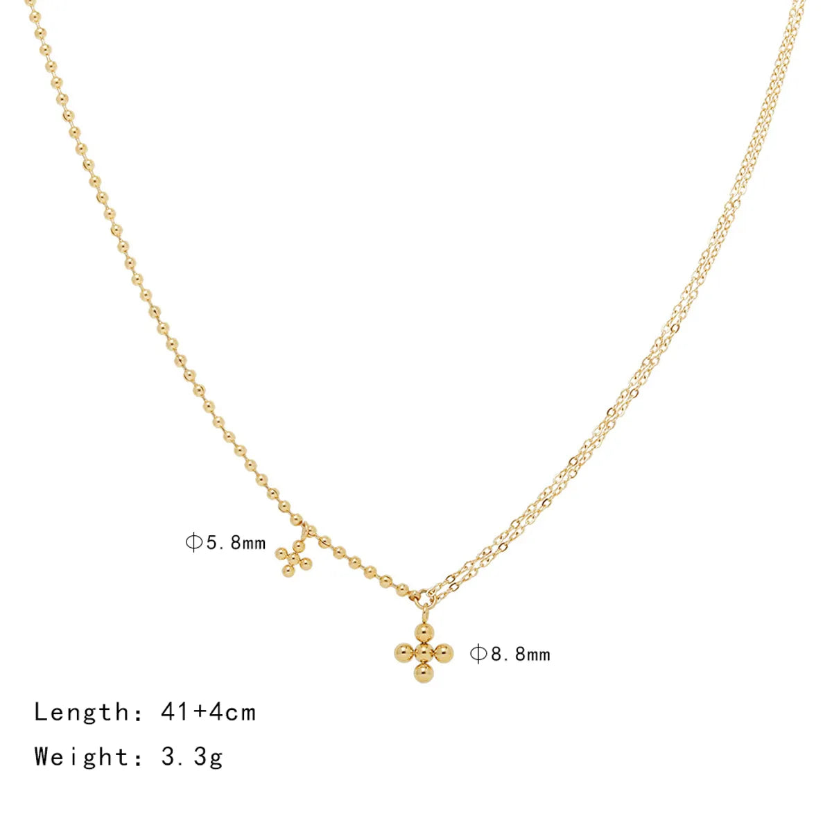 Fashion Cross Titanium Steel Plating Pendant Necklace