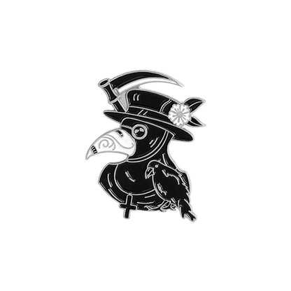 Fashion Crow Alloy Stoving Varnish Unisex Brooches