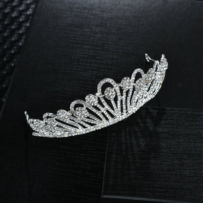 Fashion Crown Alloy Inlay Zircon Crown 1 Piece