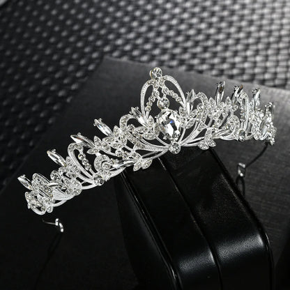 Fashion Crown Alloy Inlay Zircon Crown 1 Piece