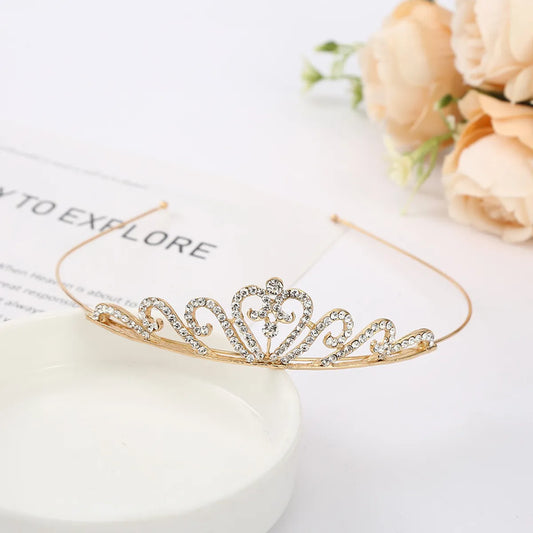 Fashion Crown Alloy Plating Inlay Rhinestones Crown 1 Piece