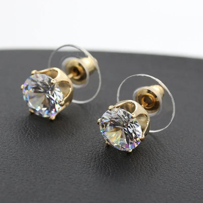 Fashion Geometric Diamond Alloy Artificial Gemstones Earrings