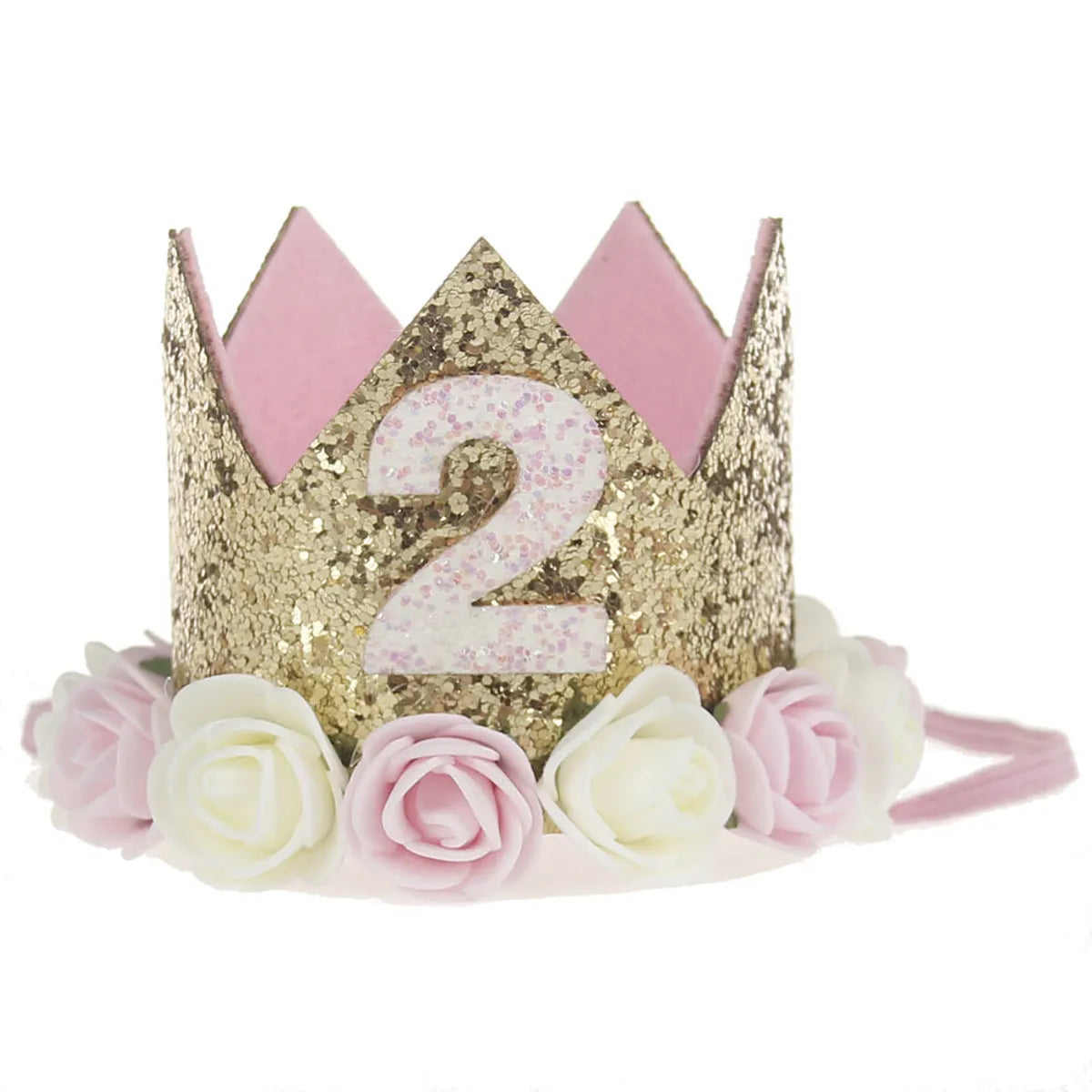 Fashion Crown Plastic Cloth Flower Party Headpieces