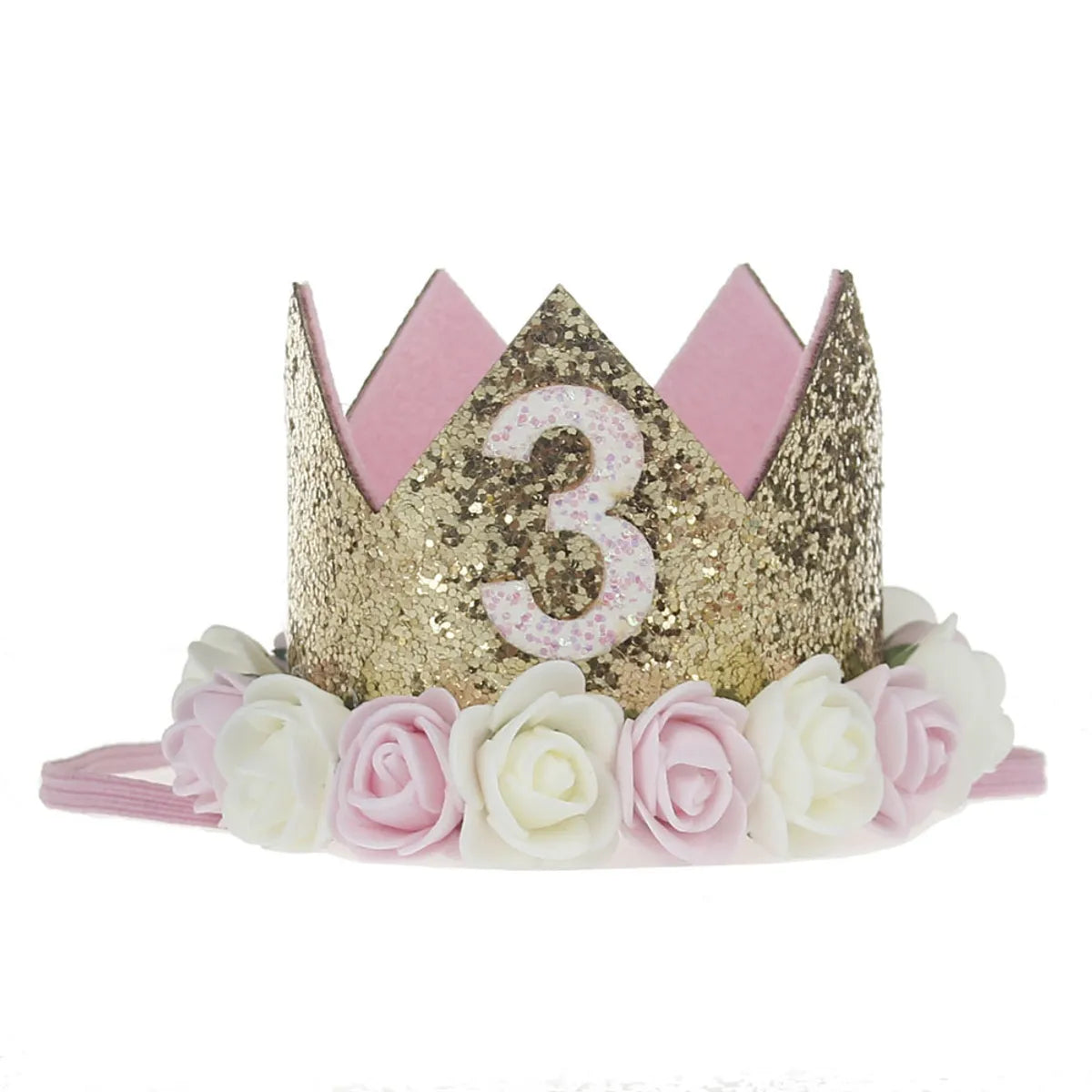 Fashion Crown Plastic Cloth Flower Party Headpieces