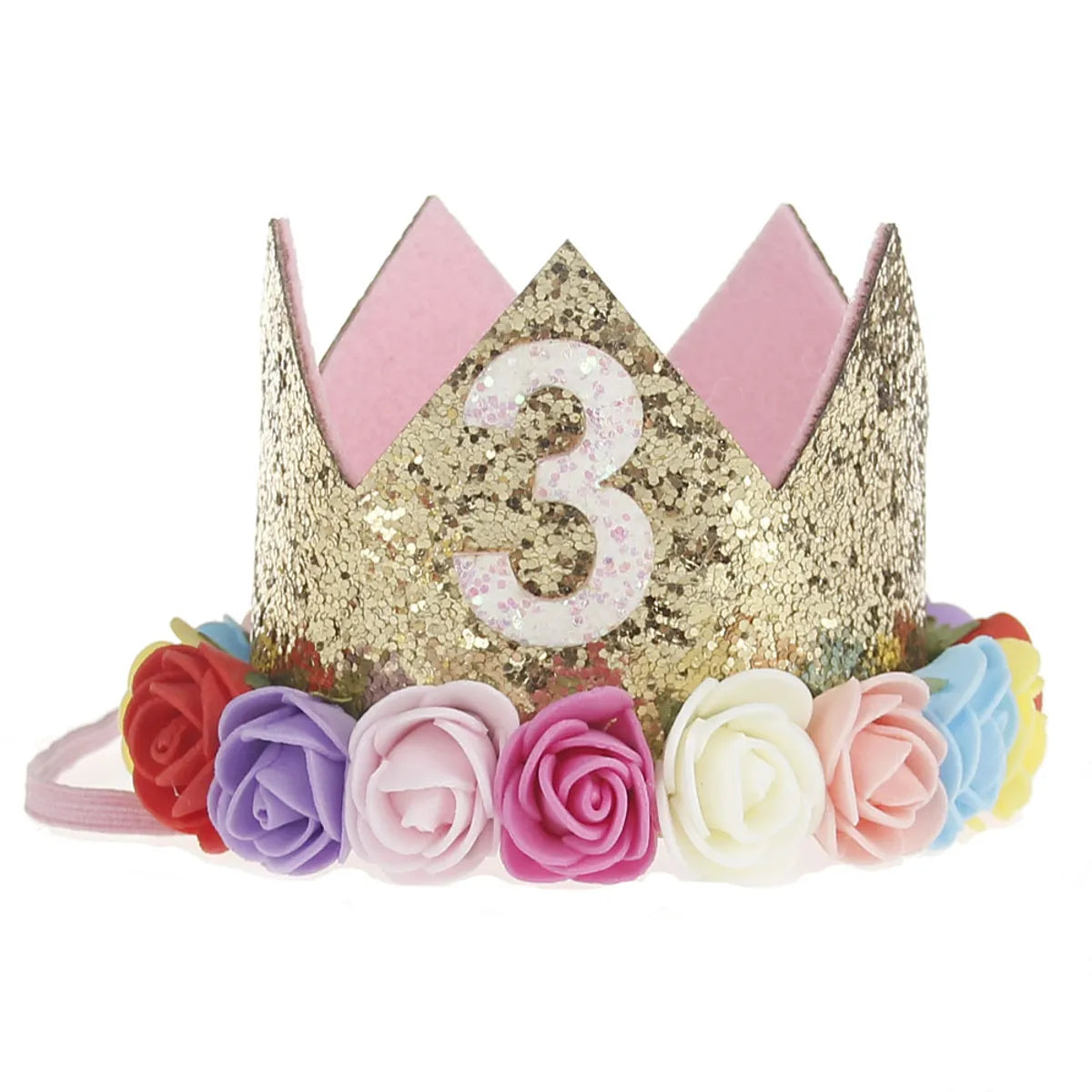 Fashion Crown Plastic Cloth Flower Party Headpieces