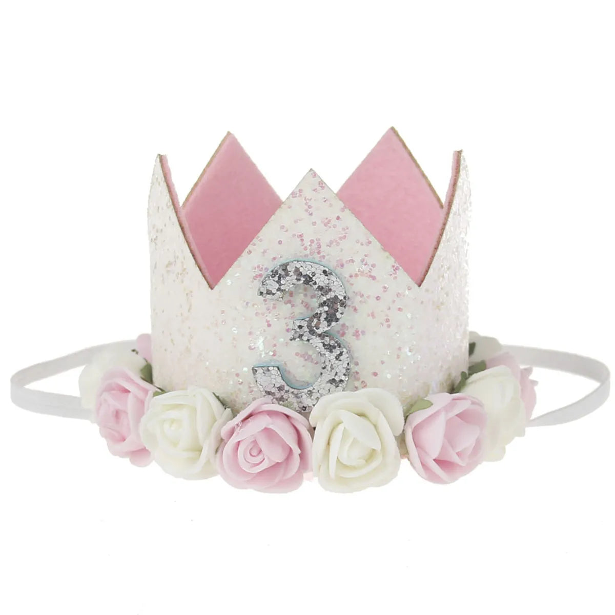 Fashion Crown Plastic Cloth Flower Party Headpieces