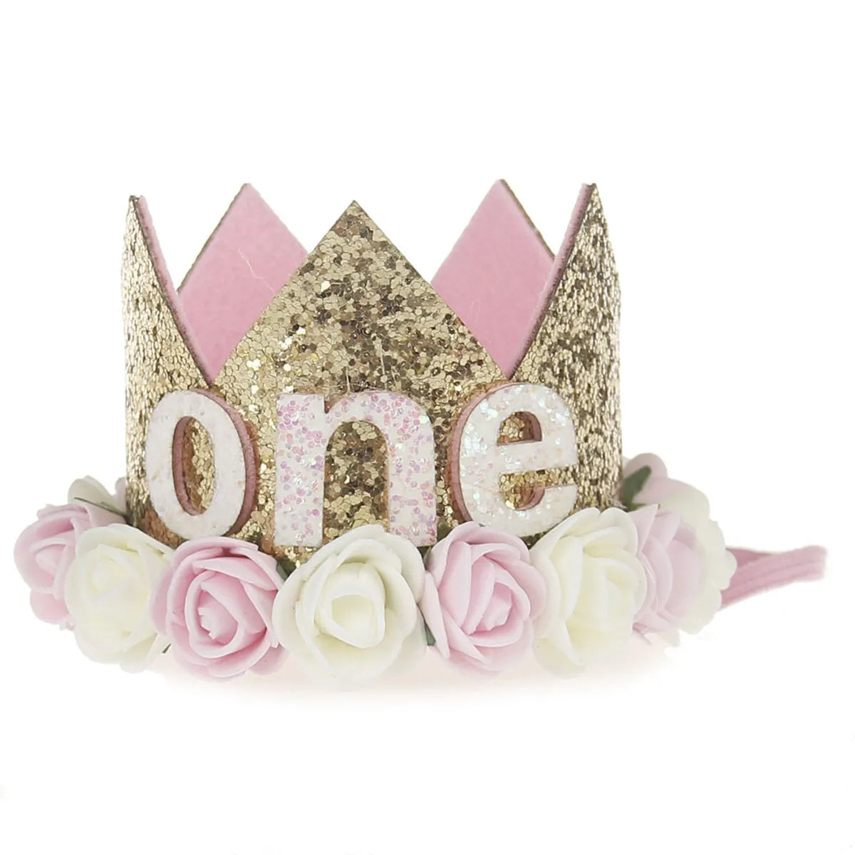 Fashion Crown Plastic Cloth Flower Party Headpieces