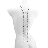 Fashion Crystal Beaded Body Chain With Long Tassel Geometric Iron Design And Electroplated Finish