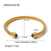 Fashion Cshaped Titanium Steel And Stainless Steel Bracelet For Women With Geometric Design And Electroplating Treatment
