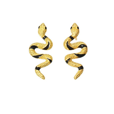 Fashion Curved Snake Alloy Earrings