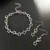 Fashion Cut Out Fivepointed Star Earrings For Women Zinc Alloy Resin Electroplating