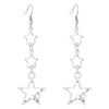 Fashion Cut Out Fivepointed Star Earrings For Women Zinc Alloy Resin Electroplating