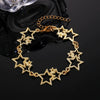 Fashion Cut Out Fivepointed Star Earrings For Women Zinc Alloy Resin Electroplating