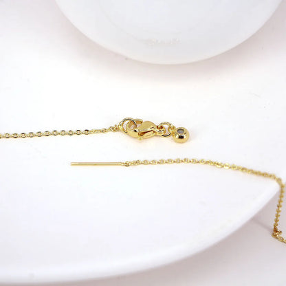 Fashion Cute Boys And Girls Micro-inlaid Zircon Pendant Copper Necklace Wholesale