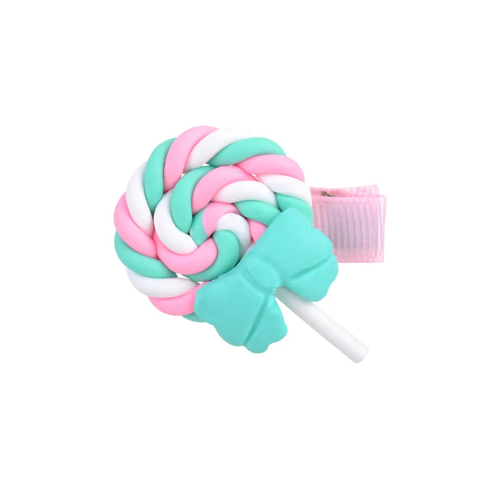 Fashion Cute Children'S Hairpin Soft  Rainbow Hairpin Candy Color Hair Accessories