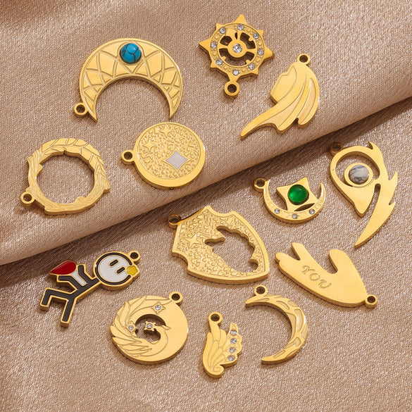 Fashion Cute Jewelry Accessories Stainless Steel Totem Pendant Electroplated