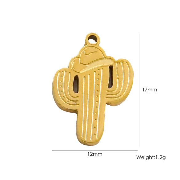 Fashion Cute Jewelry Pendant Stainless Steel Geometric Electroplated Hand Polished