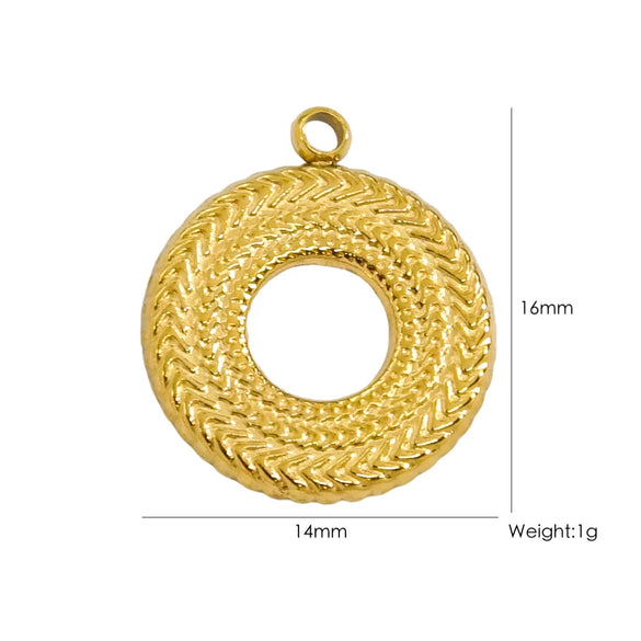 Fashion Cute Jewelry Pendant Stainless Steel Geometric Electroplated Hand Polished