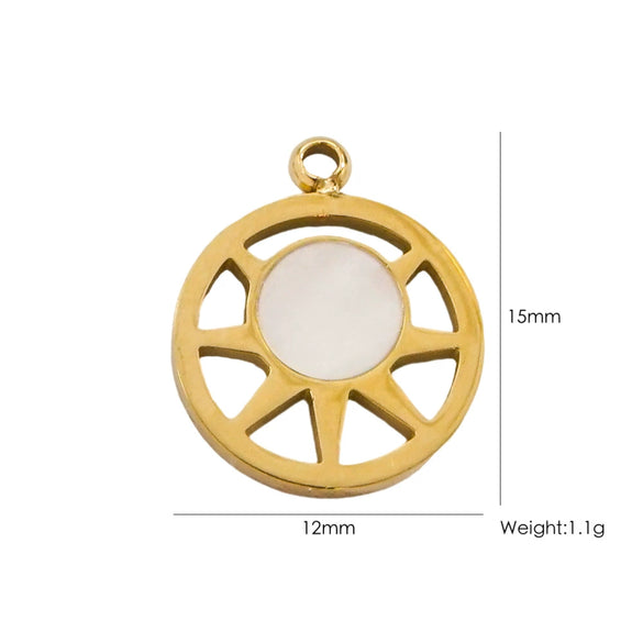 Fashion Cute Jewelry Pendant Stainless Steel Geometric Electroplated Hand Polished