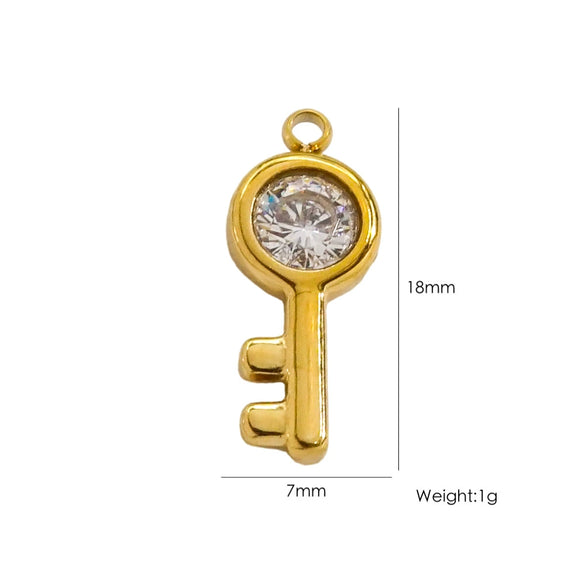 Fashion Cute Jewelry Pendant Stainless Steel Geometric Electroplated Hand Polished