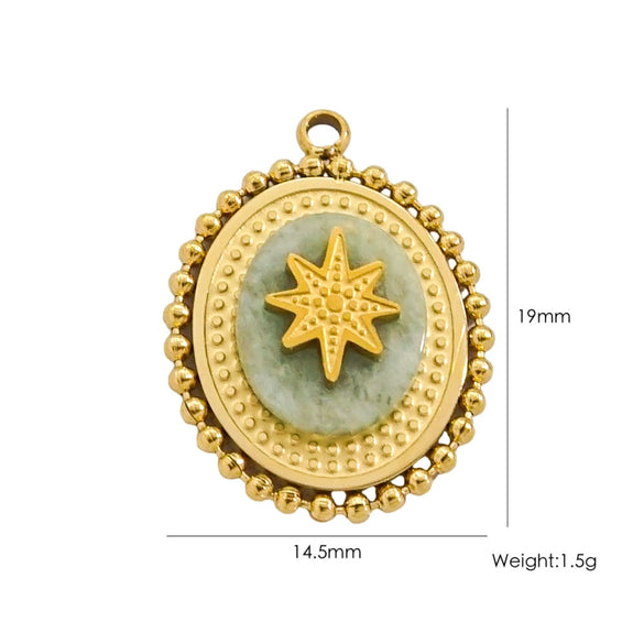 Fashion Cute Jewelry Pendant Stainless Steel Geometric Electroplated Hand Polished