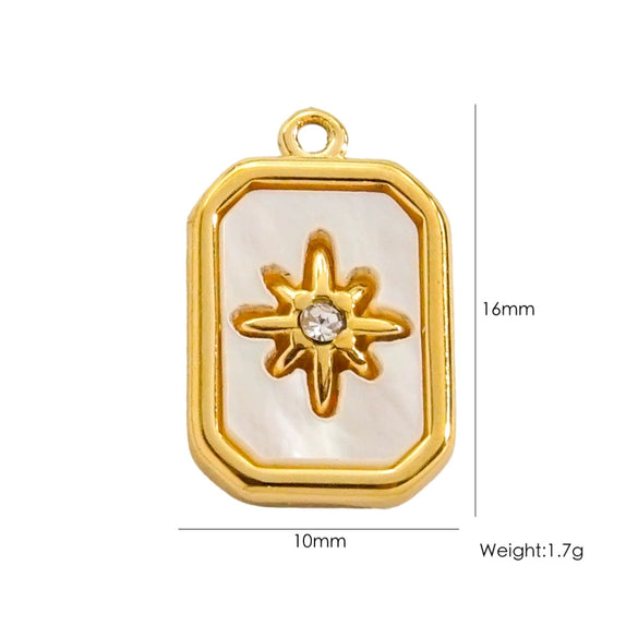 Fashion Cute Jewelry Pendant Stainless Steel Geometric Electroplated Hand Polished