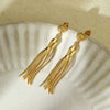 Fashion Cute Octopus Stainless Steel Tassel Earrings With Electroplating For Women