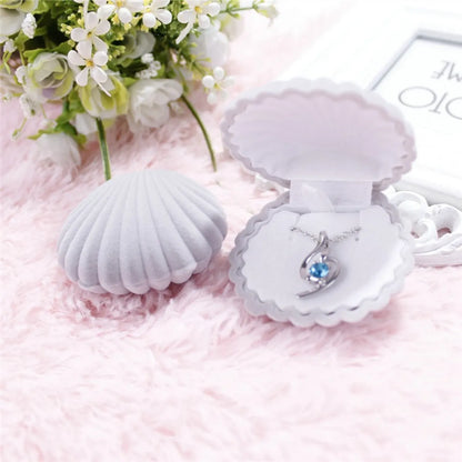 Cute Starfish Crown Shell Flannel Jewelry Boxes