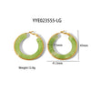 Fashion Design Women's Stainless Steel Thick Circle Earrings With Geometric Styling And Electroplating