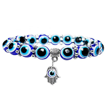 Fashion Devil'S Eye Alloy Beaded Couple Bracelets 1 Piece