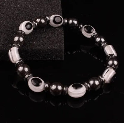 Fashion Devil'S Eye Alloy Beaded Couple Bracelets 1 Piece