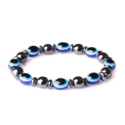 Fashion Devil'S Eye Alloy Beaded Couple Bracelets 1 Piece