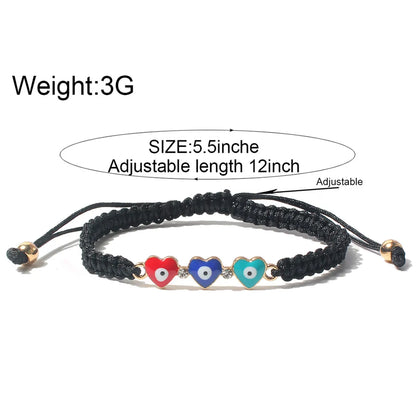 Fashion Devil'S Eye Alloy Fabric Women'S Bracelets