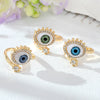 Fashion Devil'S Eye Alloy Resin Open Ring 1 Piece