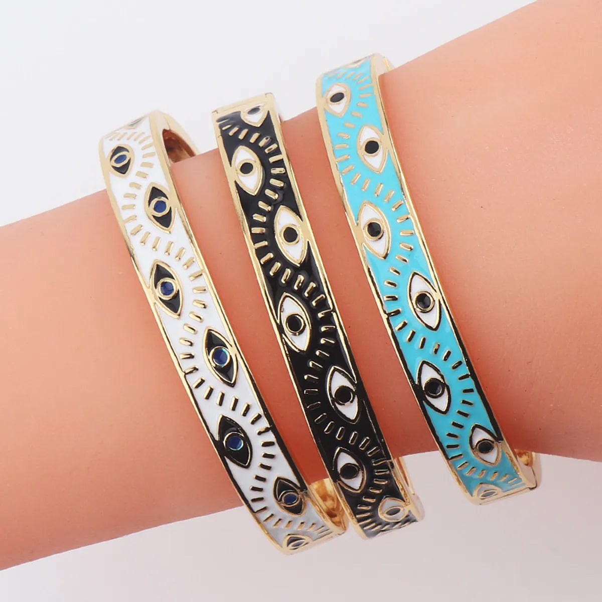 Fashion Devil's Eye Copper Bangle Contrast Collar Copper Bracelets