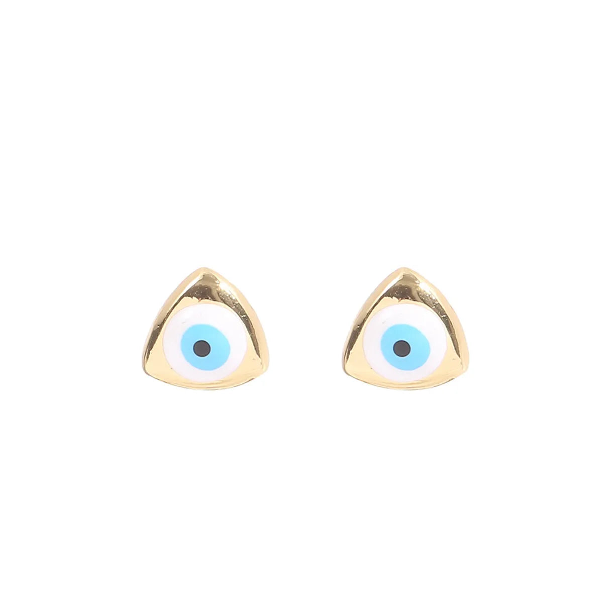 Fashion Devil's Eye Copper Ear Studs Plating Copper Earrings