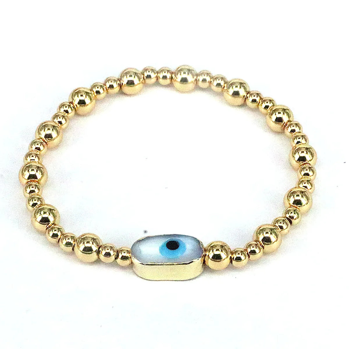 Fashion Devil's Eye Copper Gold Plated Bracelets 1 Piece