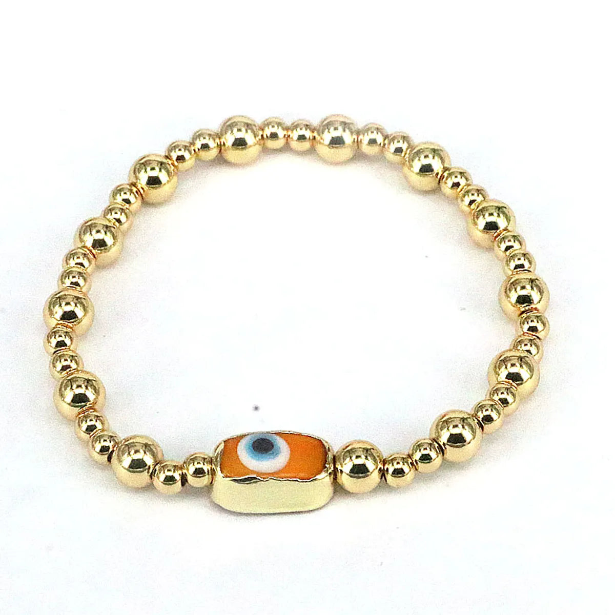 Fashion Devil's Eye Copper Gold Plated Bracelets 1 Piece