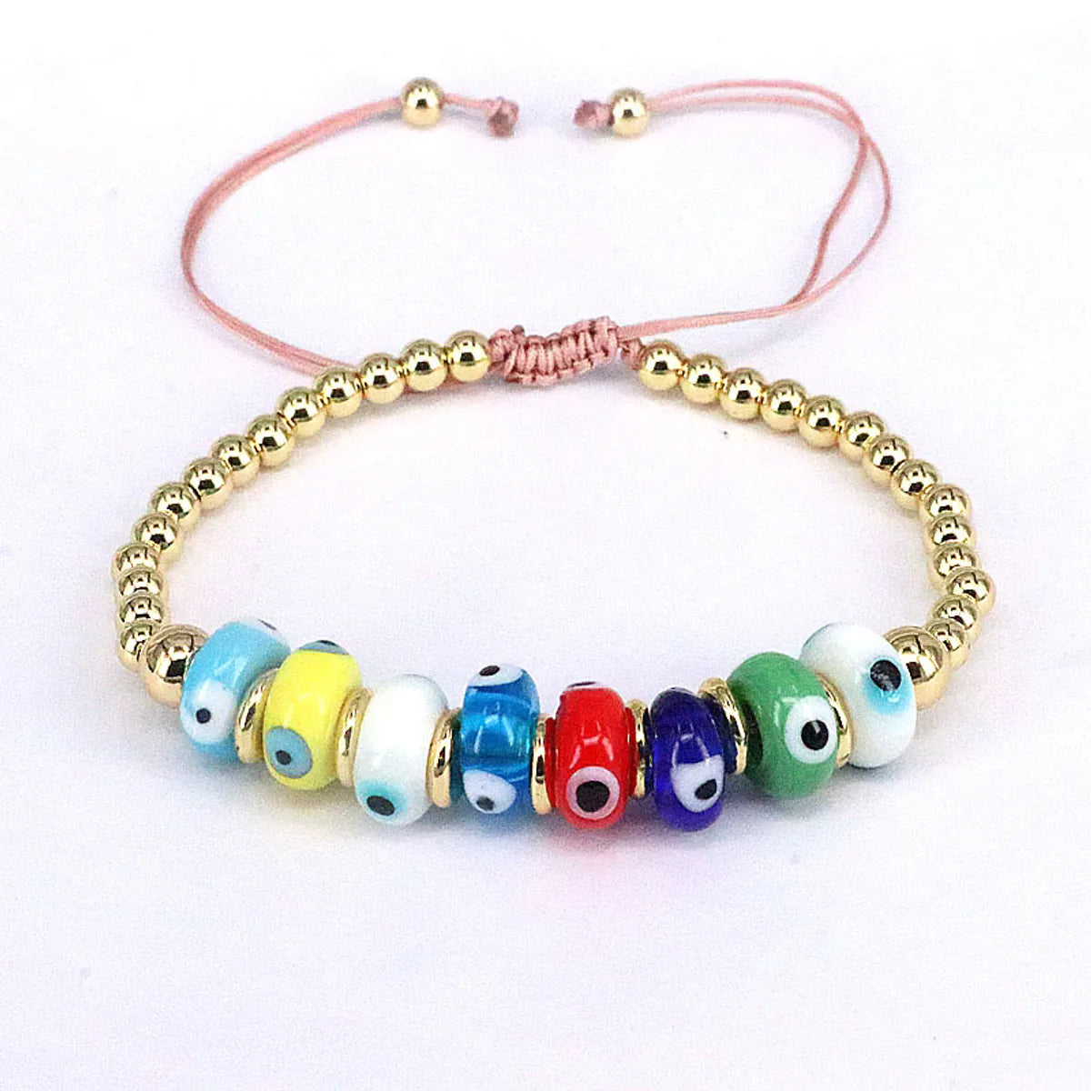 Fashion Devil'S Eye Glass Plating Women'S Bracelets 1 Piece