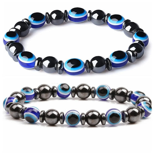 Fashion Devil'S Eye Natural Stone Beaded Bracelets