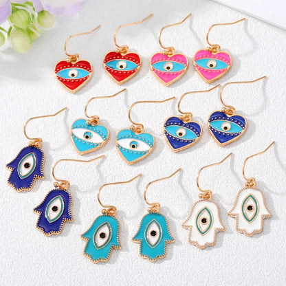 Wholesale Jewelry 1 Pair Fashion Devil'S Eye Palm Eye Alloy Ear Hook