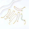 Fashion Devil's Eye Palm Stainless Steel Inlay Beads Bracelets
