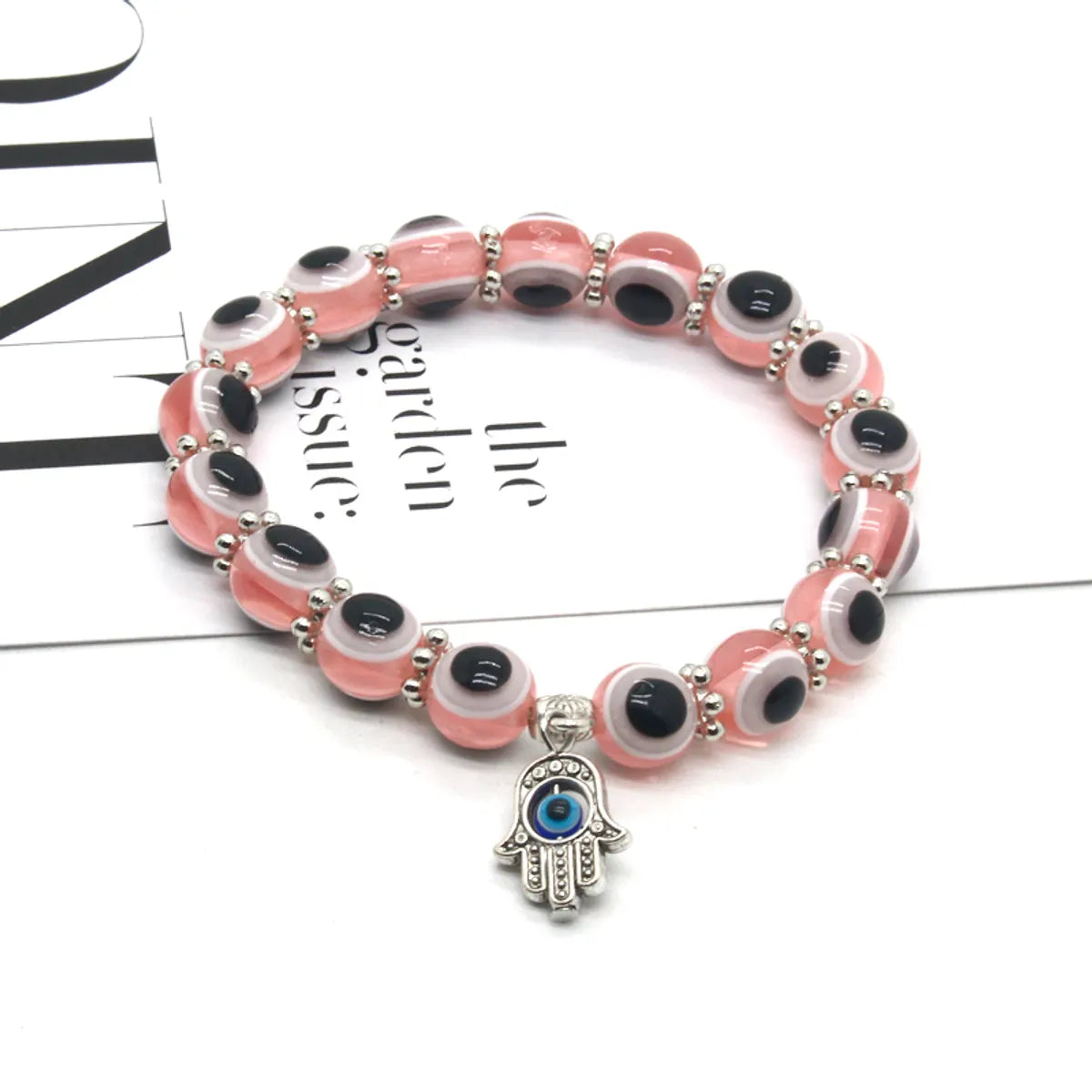 Fashion Devil'S Eye Resin Beaded Bracelets 1 Piece